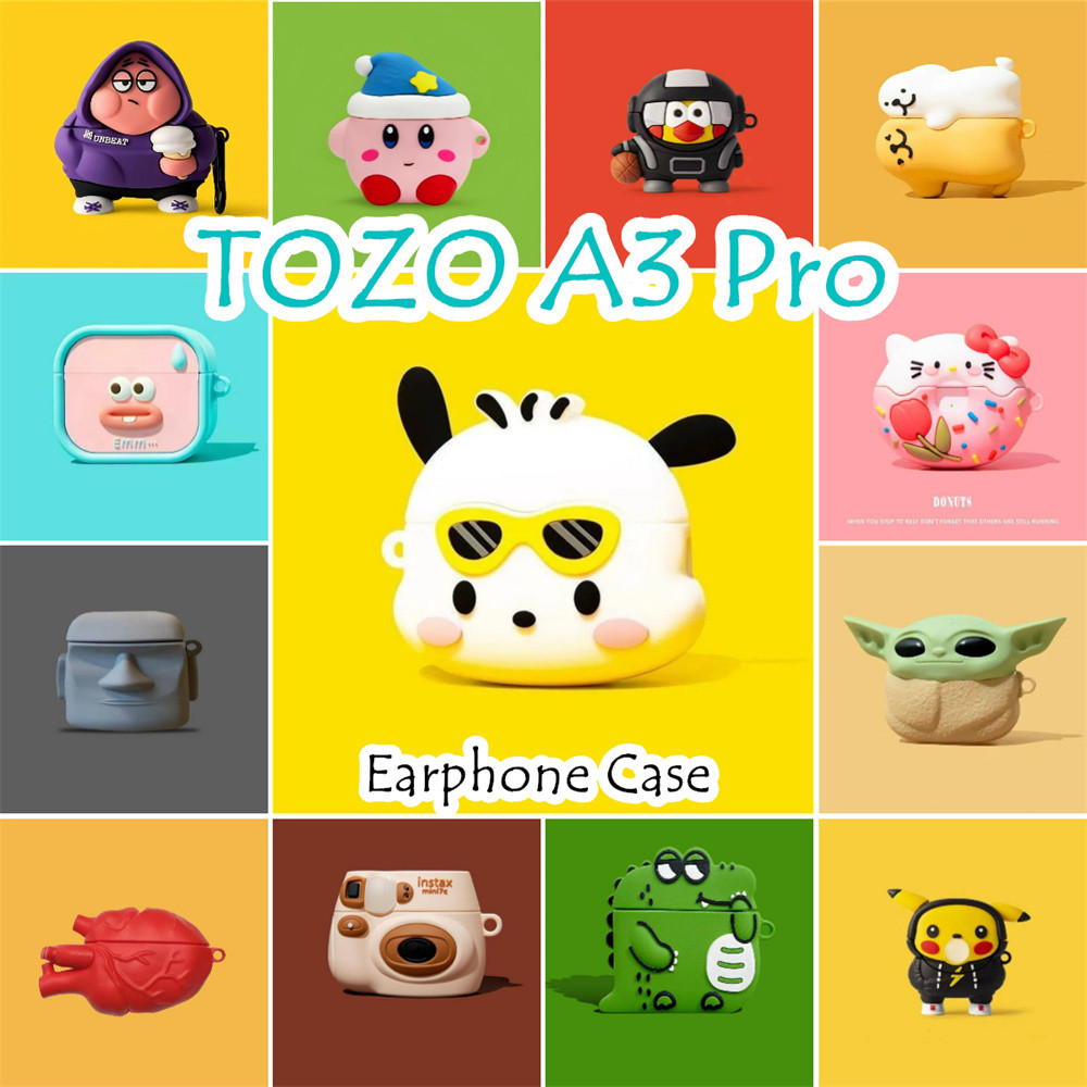 READY STOCK!นําไปใช้กับ TOZO A3 Pro เคส Case เคสหูฟัง การ์ตูนน้ําเย็น ซิลิโคนนุ่ม เคส เคสหูฟัง NO.2