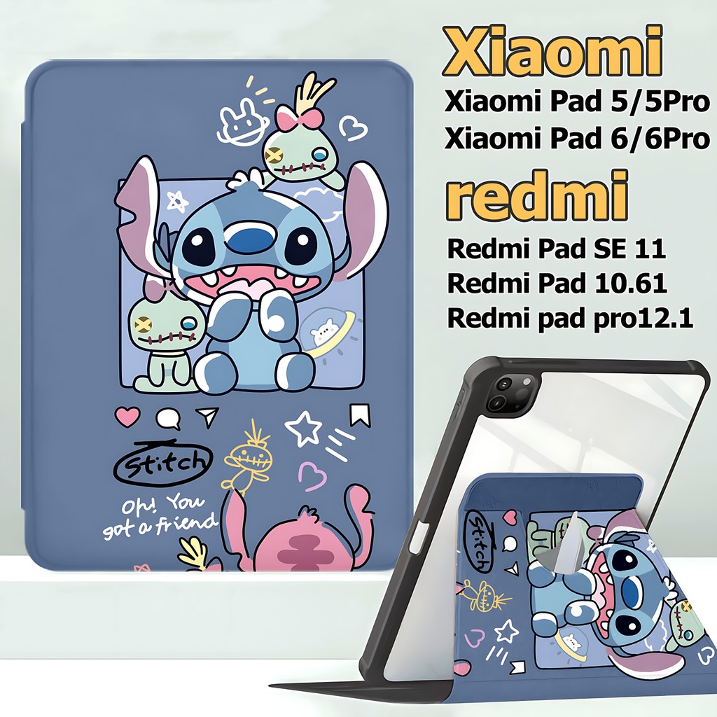 【เคสฝาพับ Redmi / Xiaomi】เคส Redmi Pad SE 11 นิ้ว for เคส Xiaomi pad 6 / 5 Pro เสี่ยวมี่ แพด 5 6 redmi pad pro12.1/pad 10.61 2024รุ่นอัพเกรด 360°หมุนได้ เคสแท็บเล็ต Xiaomi