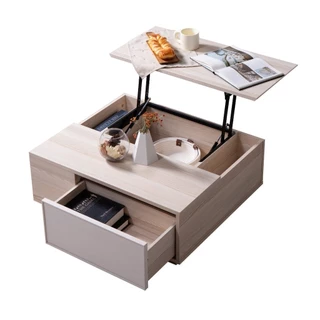 SB Design Square โต๊ะกลาง มัลติฟังก์ชั่น ขนาด 80 ซม. รุ่น Lacuna สีครีม (80x65x32 ซม) แบรนด์ MAISON&CO.