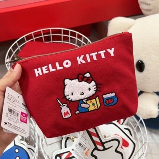 Retro Sanrio Hello Kitty เย็บปักถักร้อยคลัทช์เครื่องสําอางกร…