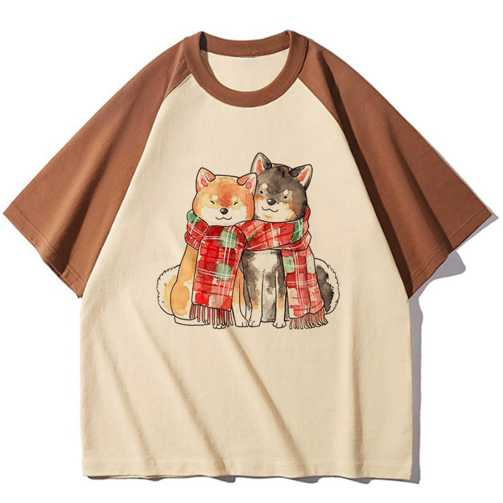 Shiba Inu เสื้อยืดผู้หญิง Gothic อะนิเมะ Y2k อินเทรนด์สบายเสื้อกราฟิก hip hop Punk สบาย 80s