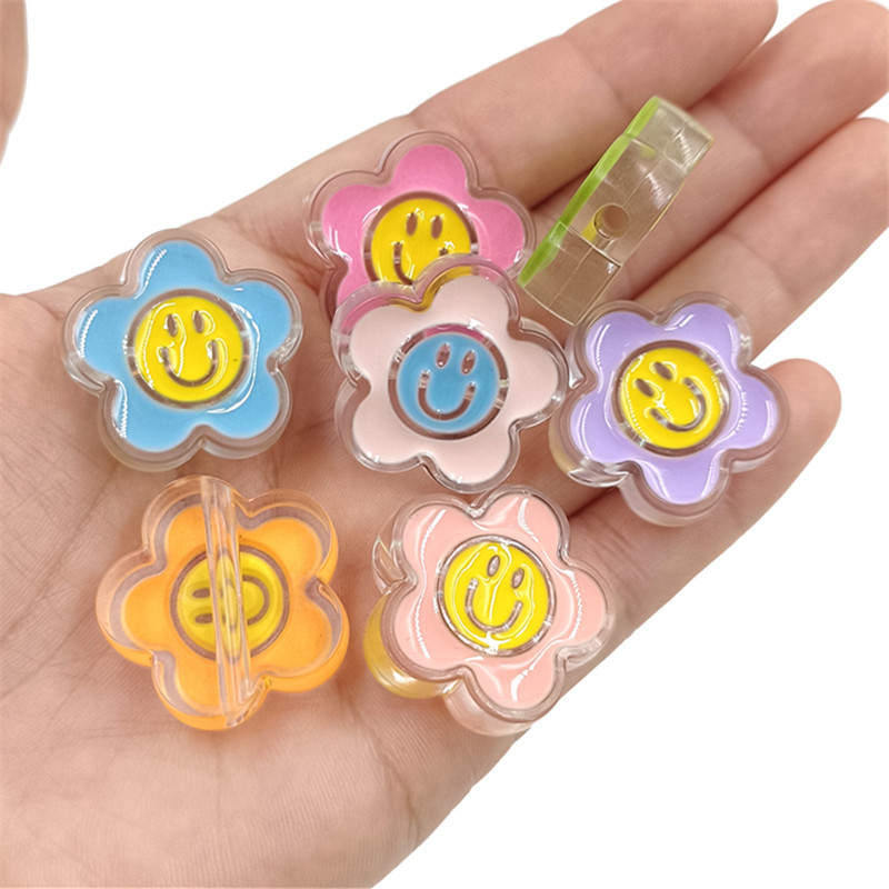 10 ชิ้นหยดน้ํามันดอกไม้ Charms จี้น่ารักอะคริลิค DIY รูปที่ 3