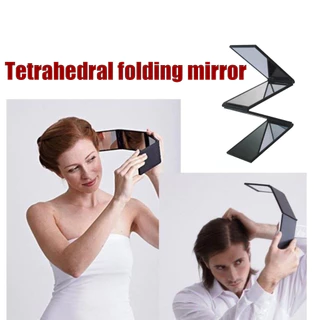 ร้านอยู่ที่ไทย กระจกพับได้ ขยายได้ 4ทาง สำหรับแต่งหน้า ตัดผมด้วยตนเอง Mirror 360°แบบพกพา