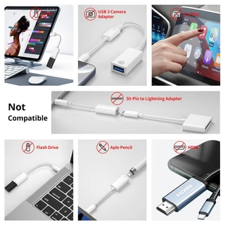 Hdoorlink USB Type C ถึง IOS หูฟังอะแดปเตอร์เสียงสําหรับ Aple 15 16 USB A ถึง 8PIN อะแดปเตอร์หูฟัง Converter สําหรับ Pad Pro Air