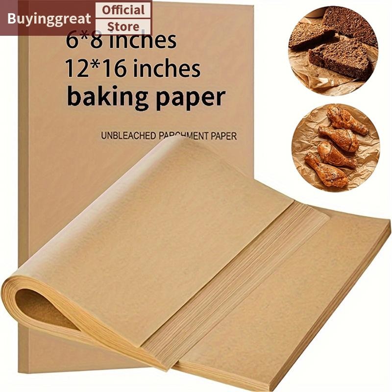 Tst 50/100 ชิ้นกระดาษรองอบแผ่น Non-Stick Precut Baking Parchment กระดาษอบจะไม่ Curl Burn กระดาษขี้ผึ้ง SG