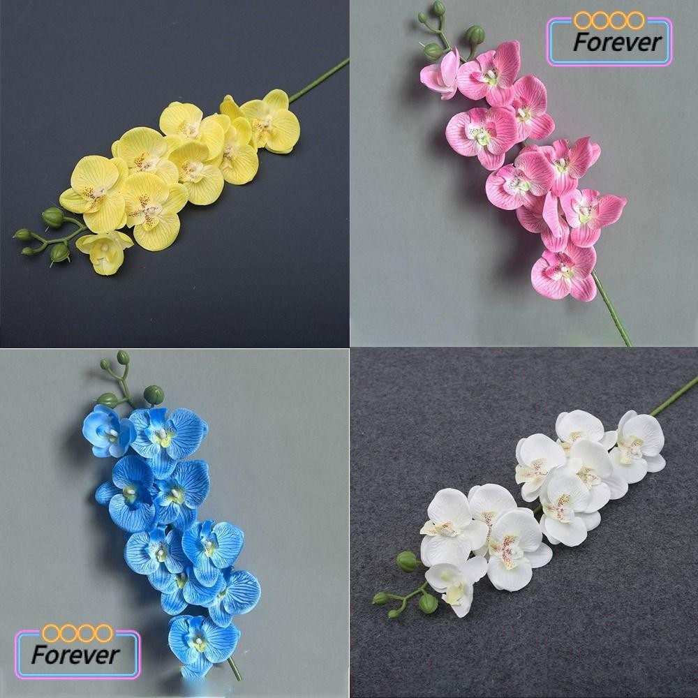 Forever กล้วยไม้ผีเสื้อจําลอง 69 ซม. ดอกไม้ประดิษฐ์ 9 หัว
