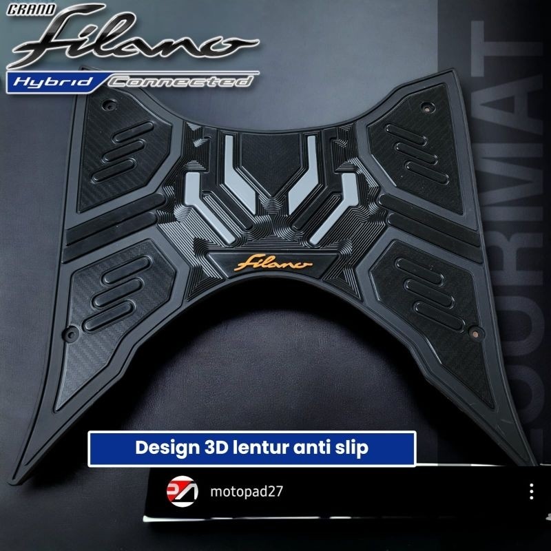 GRAND FILANO 2023-2025 พรม ยาง Grand Filano Premium Motopad27 Footrest