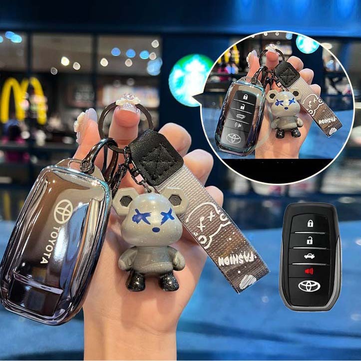 ใหม่ Chrome Toyota Fortuner Hilux Rocco Revo Innova zenix Fortuner G Innova G Keyless รีโมทสะท้อนแสง TPU ฝาครอบกุญแจรถ