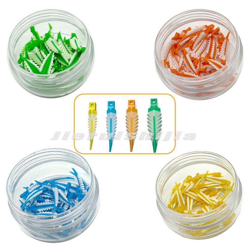 40 ชิ้น/กล่องทันตกรรม Wedge Autoclavable ทันตกรรมคอมโพสิต Wedges Interdental Adaptive ทันตกรรม Matrix คอมโพสิต Wedges