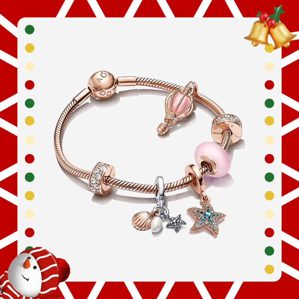 ชุดสร้อยข้อมือ Pandora Pandora 925 Silver "Haijiaotianya" - ของขวัญมหาสมุทรฤดูร้อน