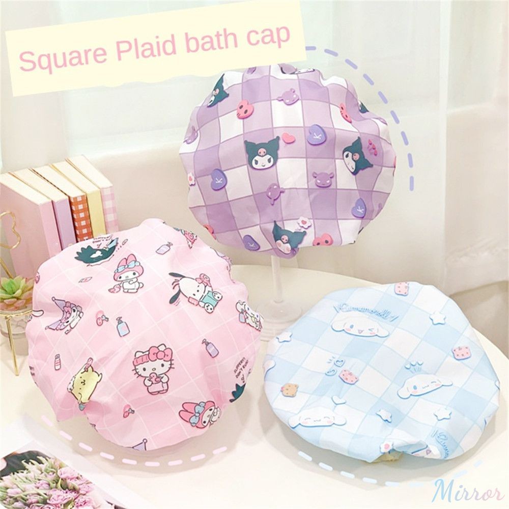 หมวกอาบน้ำ PVC สองชั้นที่ทนทานต่อการใช้งานในครัว หมวกอาบน้ำสองชั้นที่ปกป้องความปลอดภัยและสิ่งแวดล้อม มีหลายสีให้เลือก หมวกครัว M