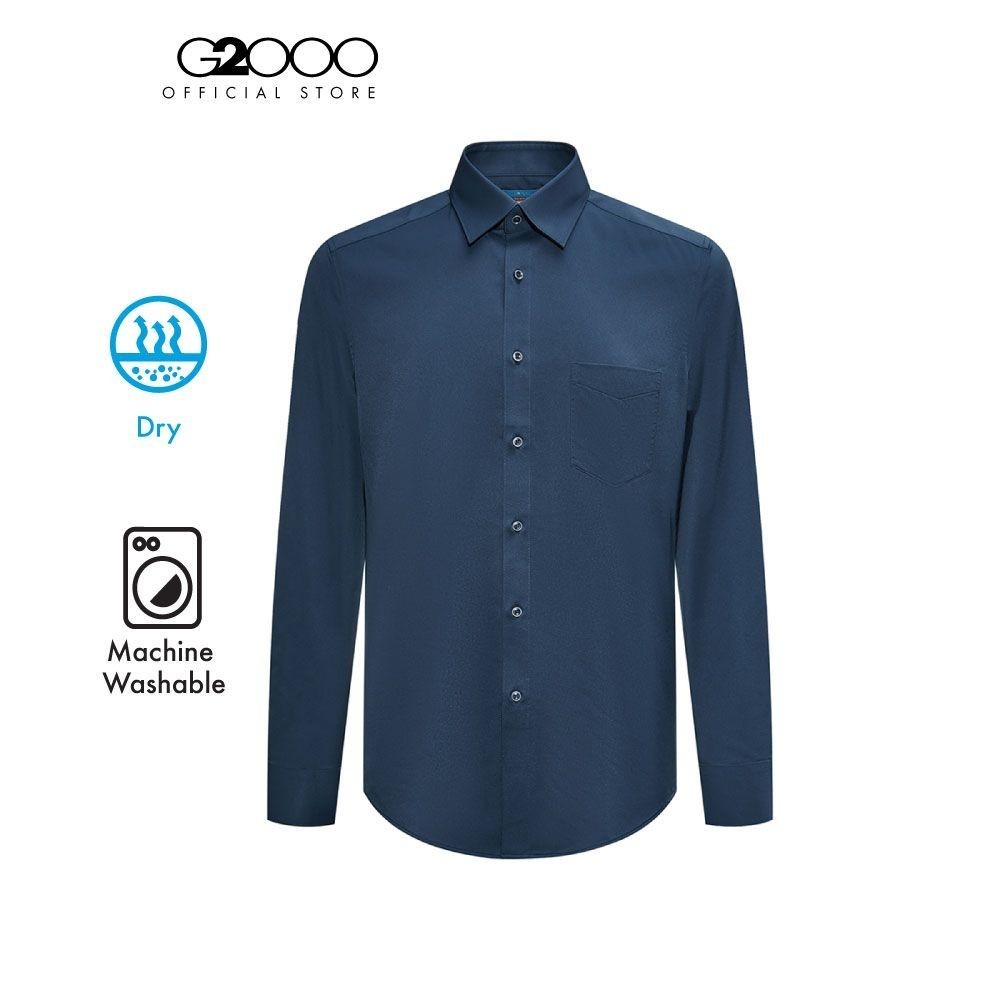 G2000 เสื้อเชิ้ตแขนยาวแบบทางการสำหรับผู้ชาย ทรง Smart Fit รุ่น 4112326274 NAVY