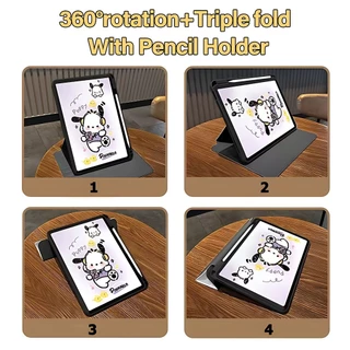 เคส Redmi Pad SE 8.7นิ้ว สำหรับ เรดมี่ แพด เอสอี 8.7นิ้ว พร้อมถาดใส่ปากกา Triple fold+360° rotation รูปแบบการ์ตูน เคสแท็บเล็ต Redmi