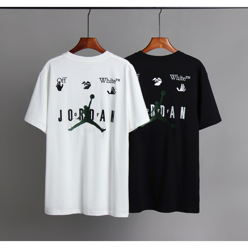 Hot Sale New Style ** O ** W ** เสื้อยืดแขนสั้นปักลาย Casual All-Match Casual Short-