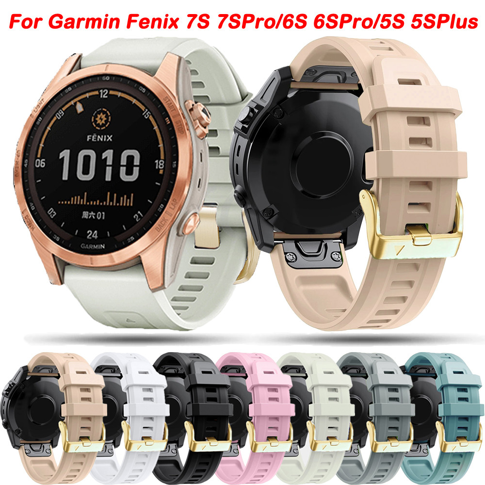 สายรัดซิลิโคนอ่อนนุ่มแบบปลดเร็วขนาด 20mm สําหรับ Garmin Fenix 8 43mm / 7s pro / 6S pro / 5S Plus