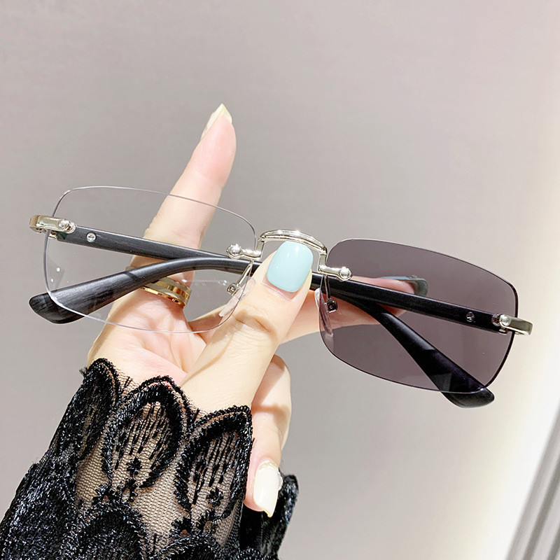 (+0~+400) แว่นสายตายาวโฟโตโครมิก,+75,+125,+175,+225,+275,+325, แว่นสายตายาวไร้กรอบลายไม้, แว่นชายและ