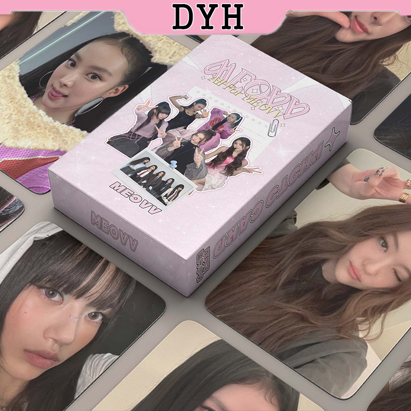 50 ชิ้น/กล่อง MEOVV การ์ดเลเซอร์ Photocards Holographic LOMO การ์ด KPOP อัลบั้ม