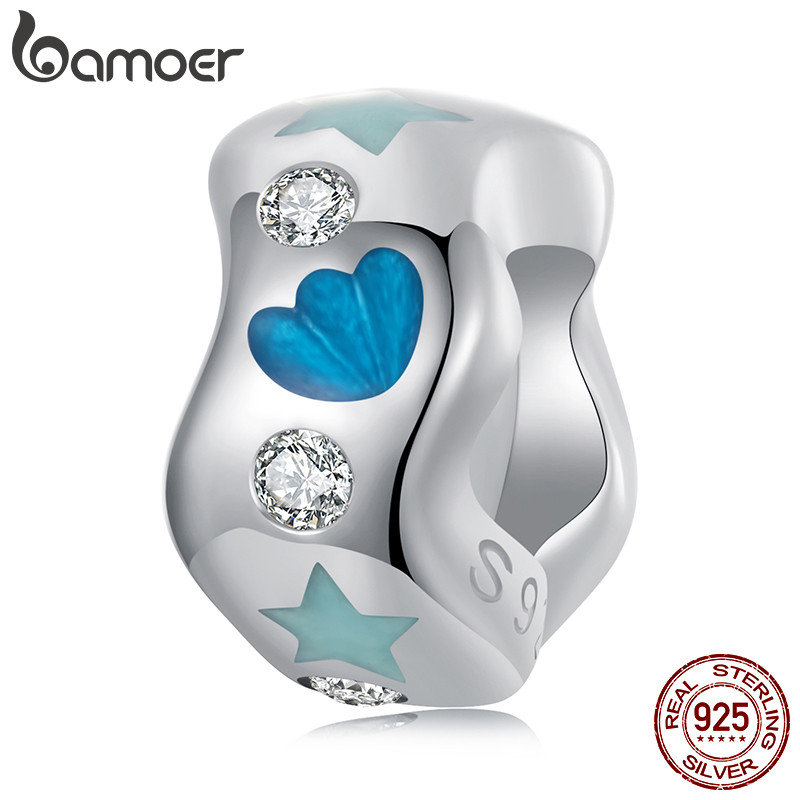 Bamoer 925 Sterling Sliver Charm Ocean Stopper เครื่องประดับลูกปัดสําหรับสร้อยข้อมือ
