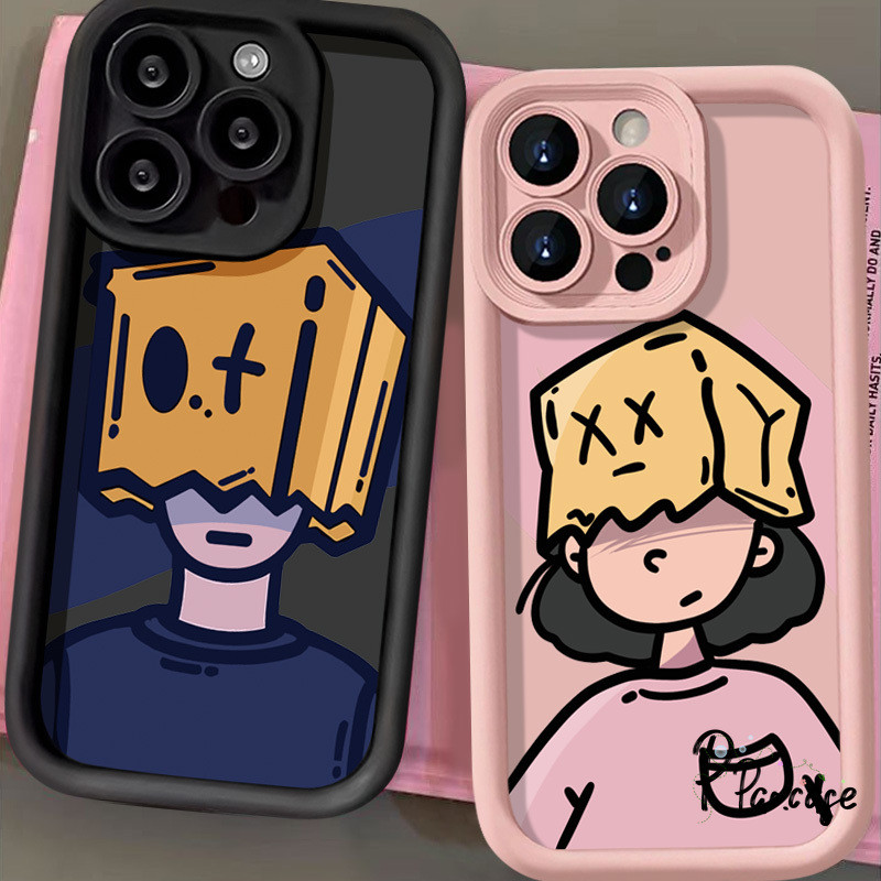 คู่รักกราฟฟิตีการ์ตูนแฟชั่นเข้ากันได้เคสไอโฟน 13 16 11 12 14 15 Pro Max 7Plus 16 6 8 7 6s Plus XR X XS Max SE 2020 เคส