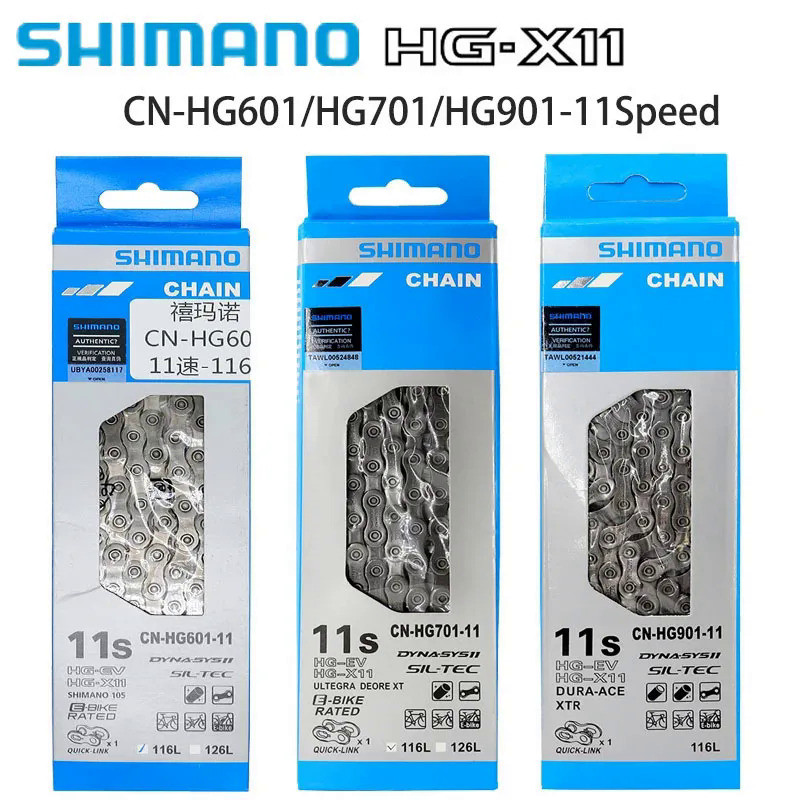 SHIMANO SIL-TEC 11 Speed HG601/HG701/HG901 Road MTB Bike Chain HYPERGLIDE SIL TEC 11V MTB Super Narr