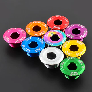 Muqzi Crank Arm Fixing Bolt MTB จักรยาน M18 Crank ฝาครอบสกรูอลูมิเนียม Crankset Cap