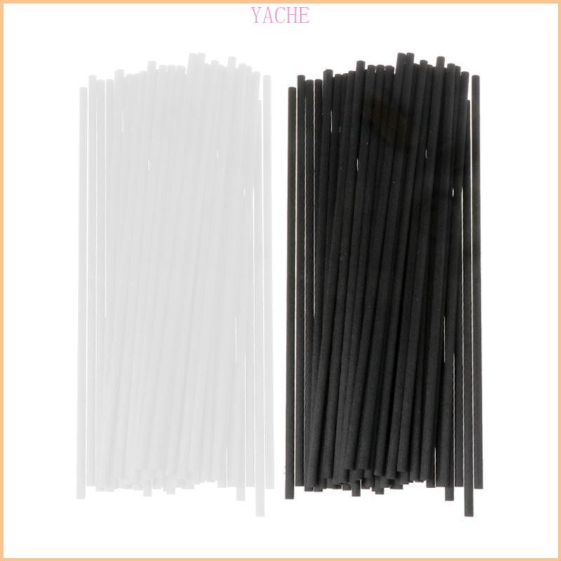 Jache 50 ชิ้น 20 ซม.x4 มิลลิเมตรไฟเบอร์ Sticks Diffuser Volatile Rod สําหรับ Home Diffuser ตกแต่งบ้าน