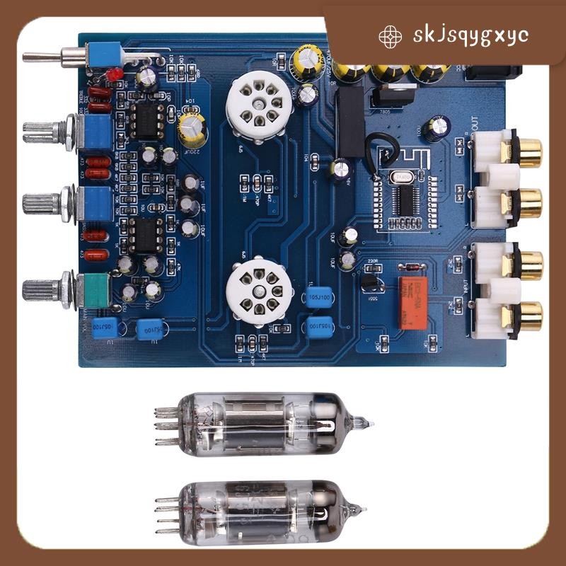 skjsqygxycNE5532 Dc12v2a Bluetooth 4.2 HIFI Preamp 6J5 Home Audio Tube Amplifier Fever Bile Preamp T