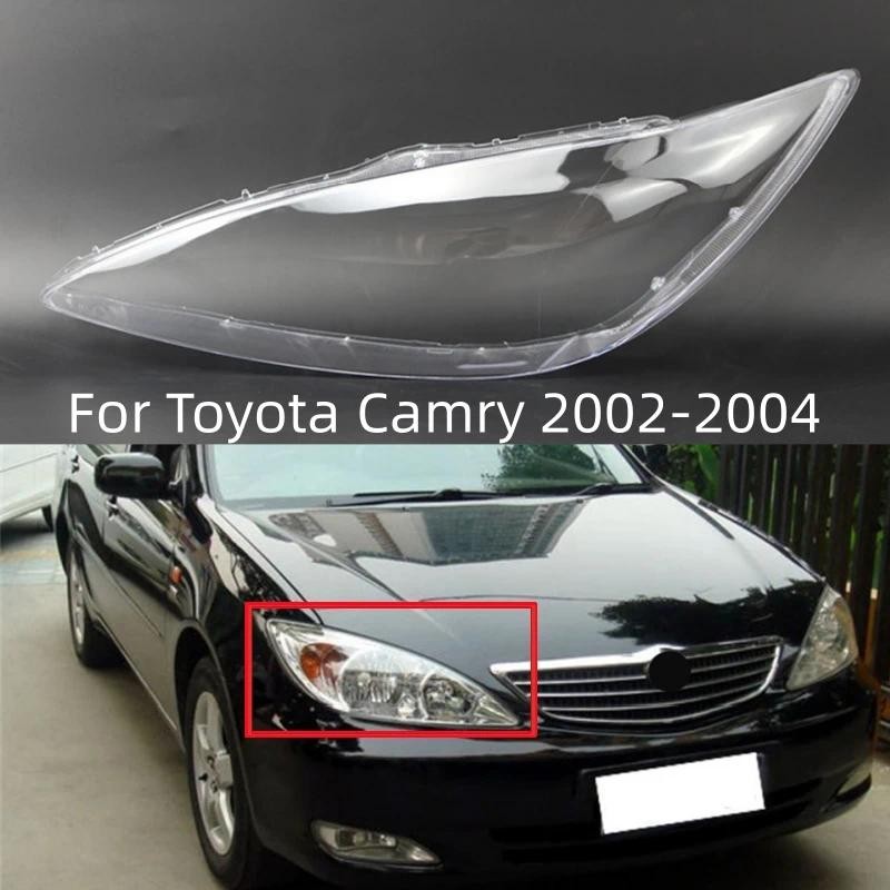 สําหรับ Toyota Camry 2002 2003 2004 โปร่งใสไฟหน้าเลนส์ฝาครอบกระจก Lampcover Lampshadeauto ชิ้นส่วนตก