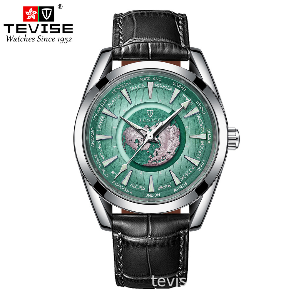 2024tevise Automatic Mechanical Steel Band นาฬิกาผู้ชาย 795