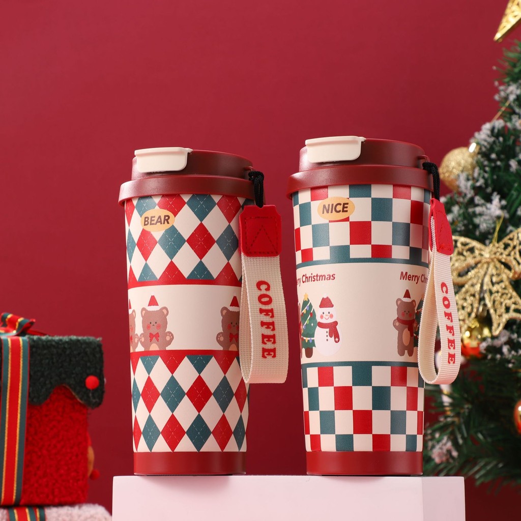ถ้วยคริสต์มาส 316 สแตนเลส กระติกน้ำร้อน/ถ้วยกาแฟ ของขวัญ