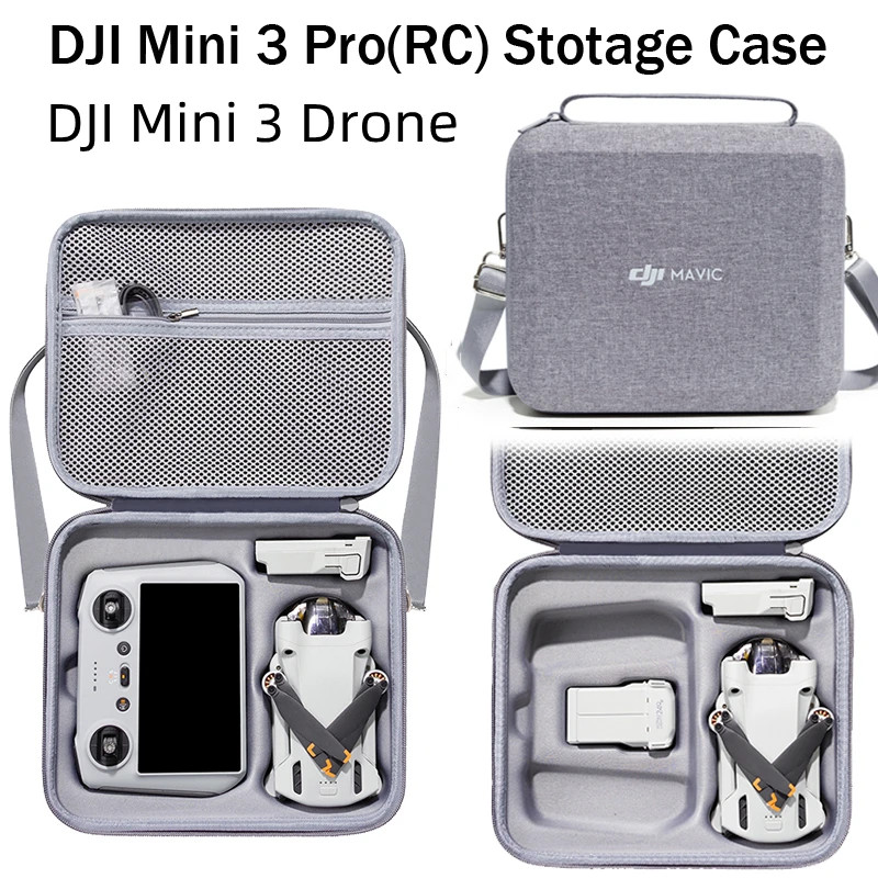(ไม่มีโดรน) กล่องเก็บของสําหรับ DJI Mini 3/Mini3 Pro All-in-One กระเป๋าสะพายกระเป๋าถือสําหรับ DJI Mini 3 Pro RC&RC N1 อุปกรณ์เสริมกล่องป้องกัน