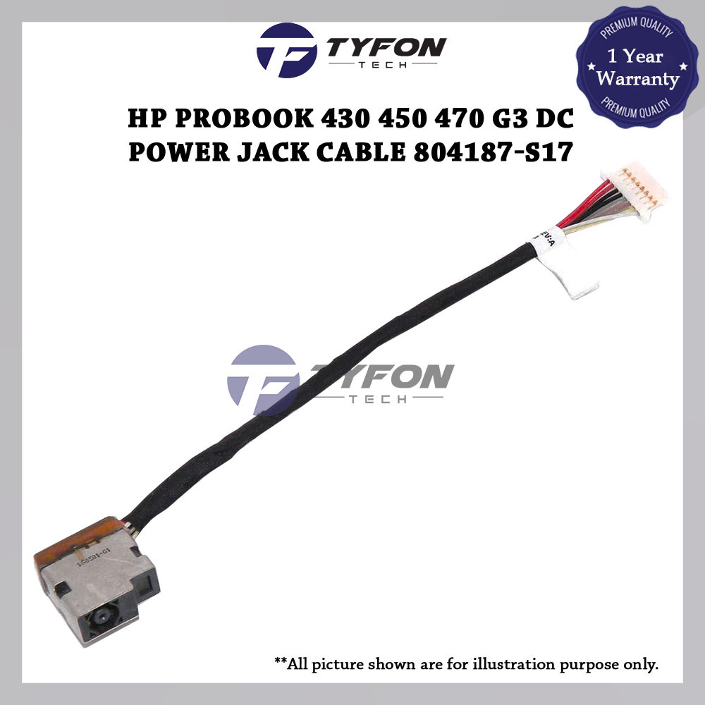 HP Probook 430 G5 440 G5 450 G5 445 G6 446 G6 DC Power Jack Cable 804187-S17 804187-F17 804187-Y17 H