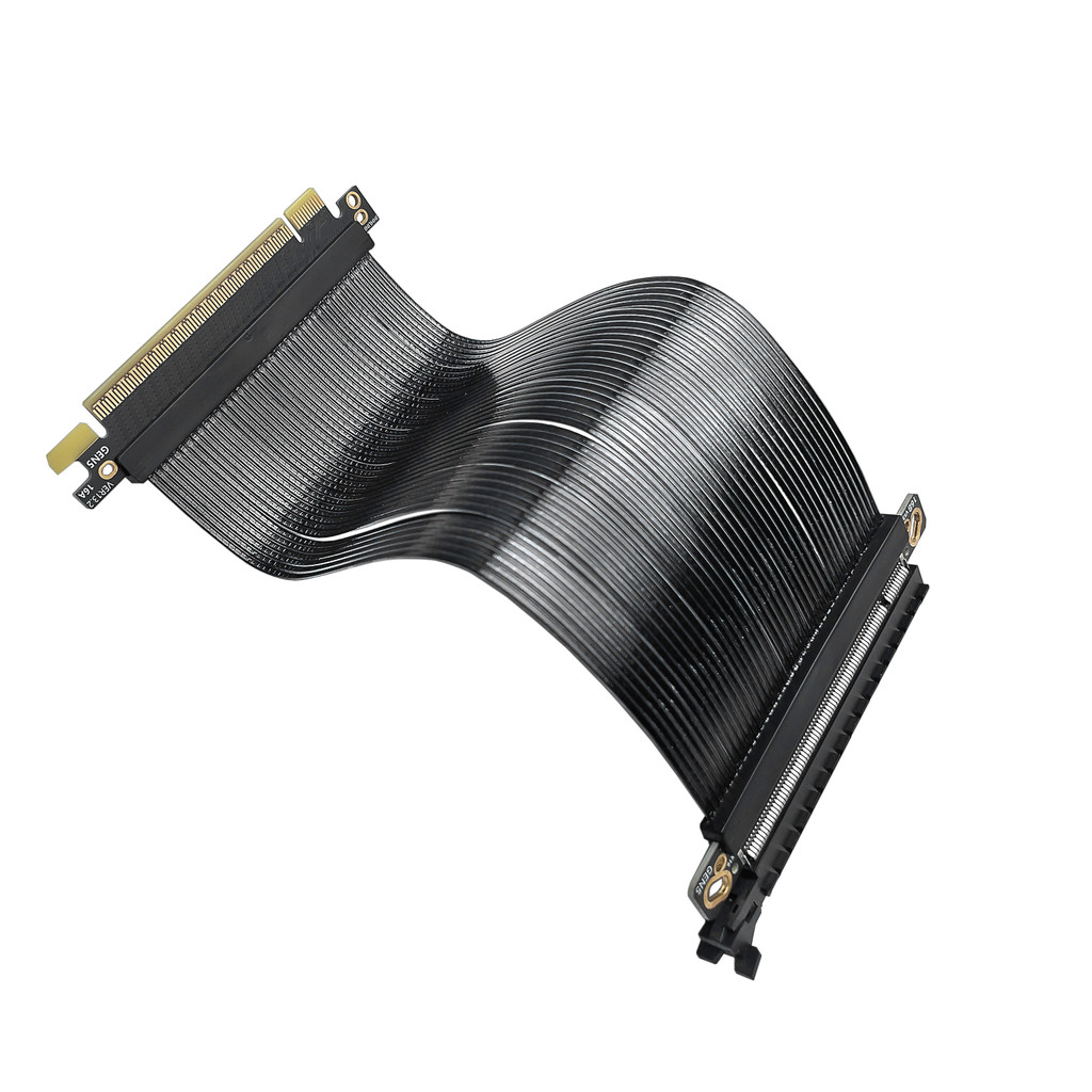 JMT PCI-E 5.0 X16 GEN5 64Gbps Bi-Directional Bandwidth Silver-Plated กราฟิกการ์ดสายต่อสําหรับ ITX กรณี