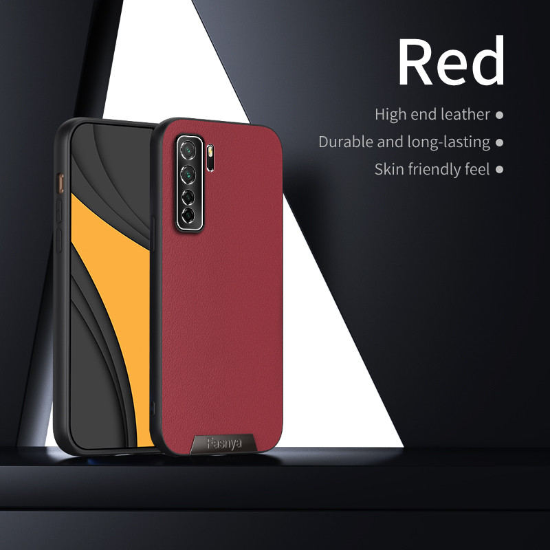 เคส Huawei NOVA 7 SE 5G CDY-AN00 CDY-NX9B CDY-TN00 CDY-AN20 CDL-AN50 เปลือกลายหนังสไตล์มินิมอล, โลหะ