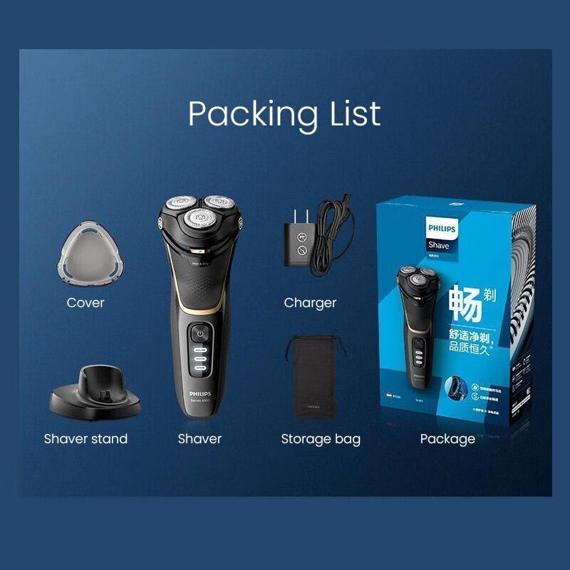 [เฉายู]⭐ PHILIPS PHILIPS 4000 Series S4303 4000 Series เครื่องโกนหนวดไฟฟ้า เครื่องโกนหนวดแบบชาร์จไฟไ