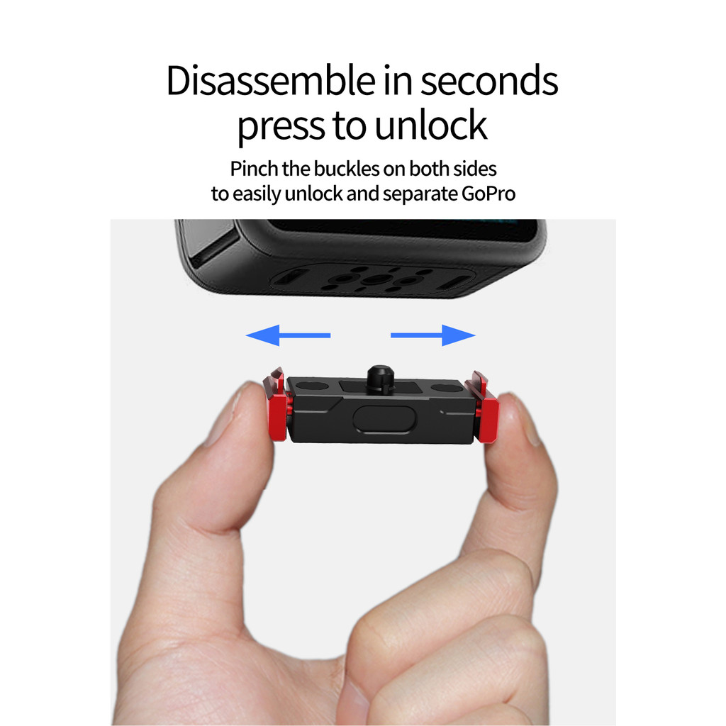 อลูมิเนียมอัลลอยด์n52แม่เหล็กดูดที่แข็งแกร่งด่วนปล่อยคณะกรรมการอะแดปเตอร์ฐานเมาสําหรับโกโปรฮีโร่13 12 11 10 9 8กล้องแอคชั่นแคมเมรา - รูปที่ 4