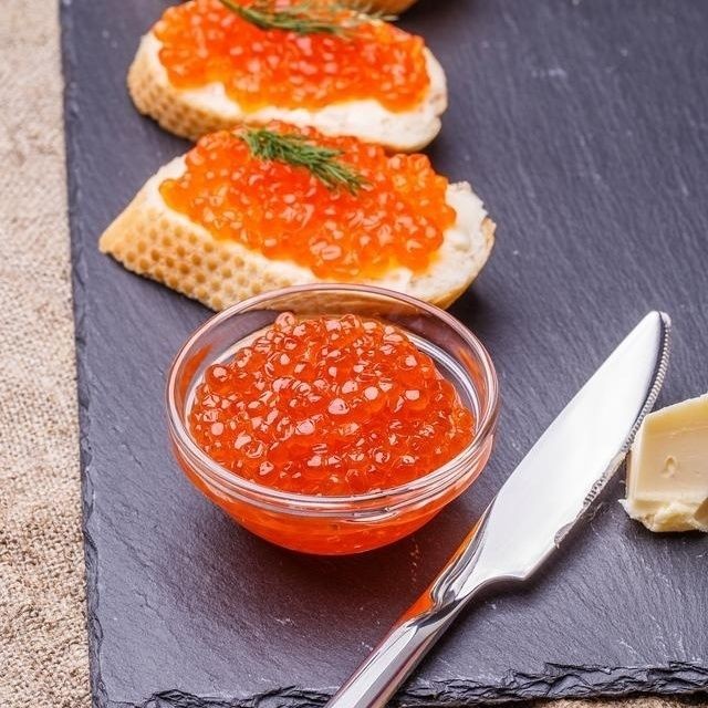 A+ Grade Imported Russian Salmon Roe 250g Fresh Large Roe for Sashimi Restaurant Ready-to-Eat