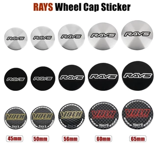 4ตัว สติ๊กเกอร์ขอบล้อ ป้าย VOLK RAYS 45มม สติ๊กเกอร์ฝาครอบดุมล้อ 50มม สติกเกอร์ฝาดุมล้อ 56มม ฝาครอบล้อ 60มม สติ๊กเกอร์ ฝาครอบล้อ 65มม Gram Light CE28 TE37