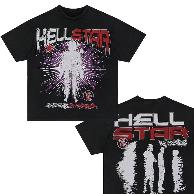 เสื้อยืด [S-5XL]Hellstar Y2K T เสื้อ Streetwear Hip Hop พิมพ์การ์ตูนขนาดใหญ่ TShirt ผู้ชายผู้หญิงใหม