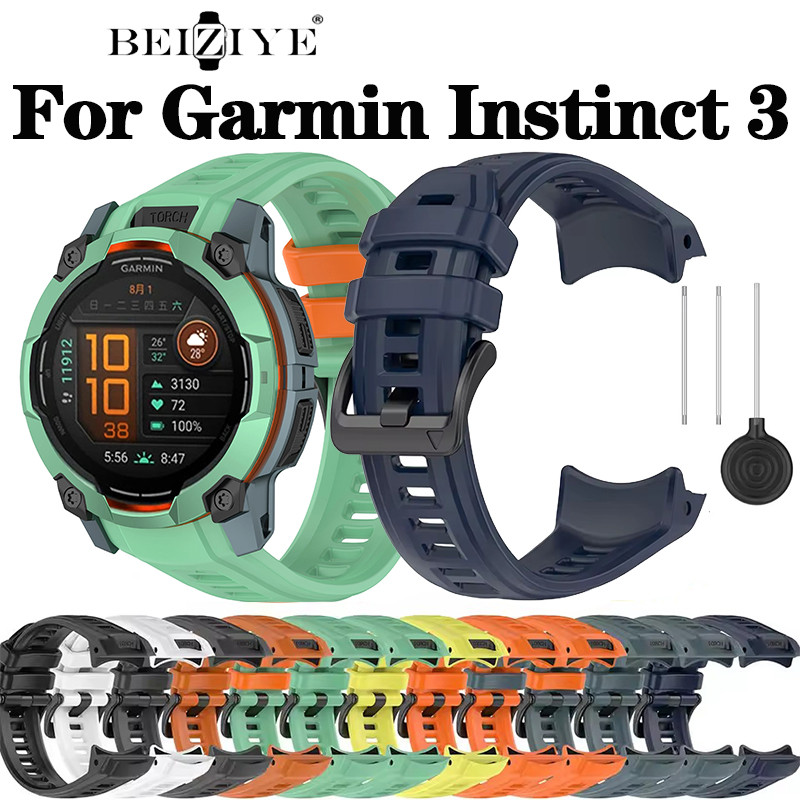 22 มม.26 มม.นาฬิกาสําหรับ Garmin Instinct 3 45 มม.50 มม.สายนาฬิกา Wirstband สร้อยข้อมือทนทาน QuickFit ซิลิโคนสมาร์ทสายรัดข้อมืออุปกรณ์เสริม