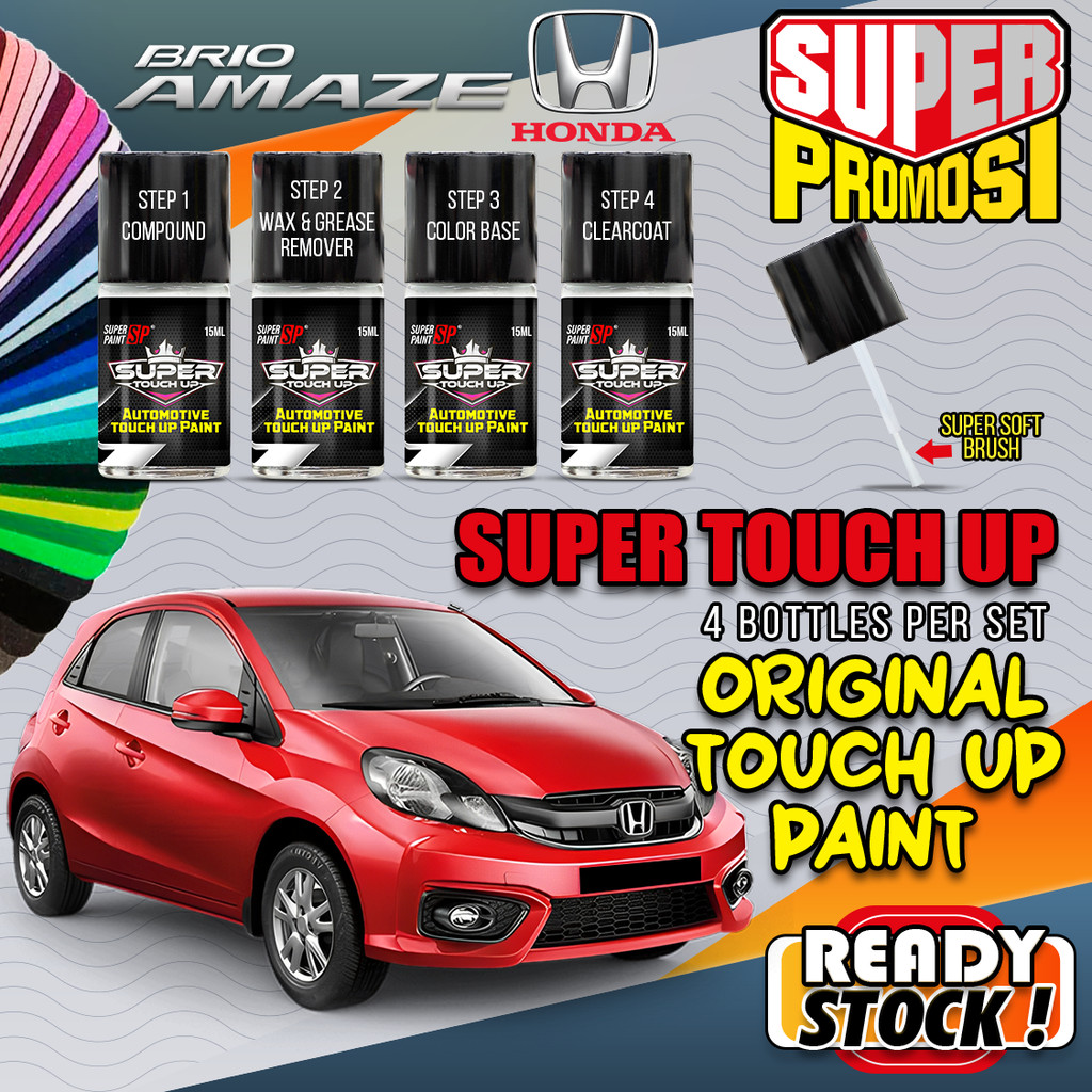 Honda Brio Series Touch Up Combo Touch Up ซ่อมสีกําจัดรอยขีดข่วน Calar Kereta DIY