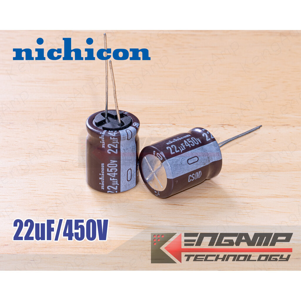 (1ตัว) [E-CAP] 22uF/450V 105C Nichicon CS(M) 16x20mm P=7.5mm