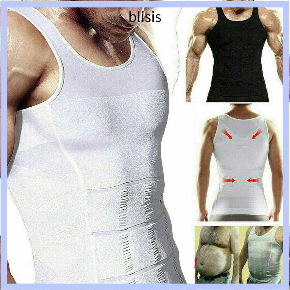 Blisis Body Shaper Men Slimming Shirt ชุดกระชับสัดส่วนผู้ชายร้อน