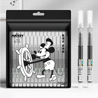ปากกาเจล ST ของ Disney Mickey Mouse ที่ได้รับอนุญาตอย่างเป็นทางการจาก Lianzhong จำนวน 8 ชิ้น สำหรับนักเรียน ปากกาเจลสีดำและแดงสำหรับฝึกซ้อม
