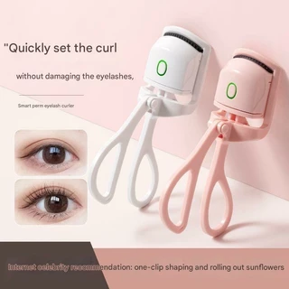เครื่องขนตาไฟฟ้าอุ่นที่ขนตาขนตาเครื่องมือแต่งหน้า USB ชาร์จขนตาคลิปดัดขนตาแบบชาร์จไฟดัดผมร้อนเร็วและดัดผม D ด้วยอุณหภูมิ 2 ระดับ