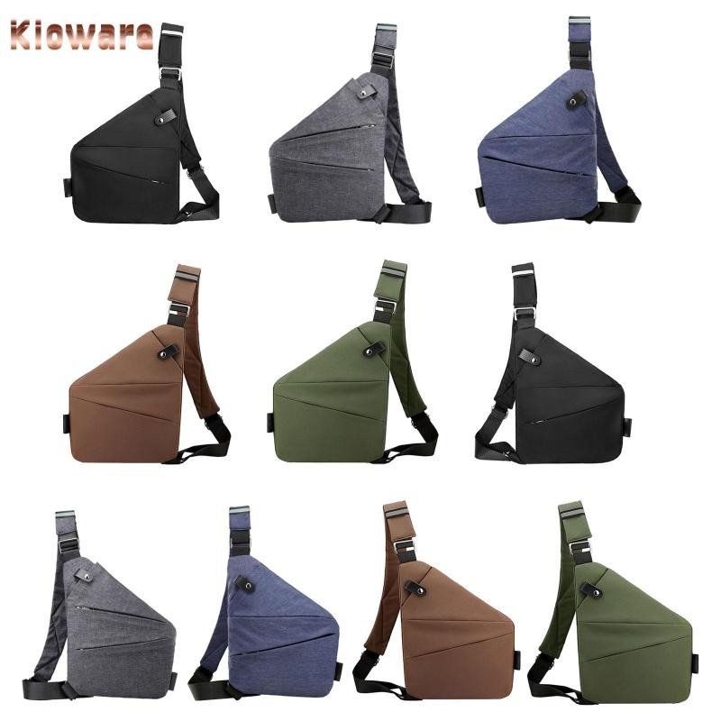 Kloware กระเป๋าสะพายสําหรับผู้ชาย Anti Theft Personal Pocket Bag Multi Pockets Chest Bag