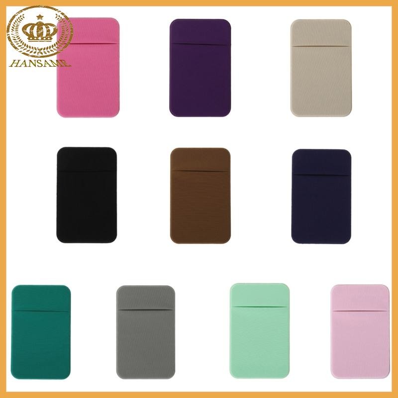 HAN ที่วางกระเป๋าสตางค์บัตรเครดิตโทรศัพท์มือถือ Pocket Stick-On กาวเครื่องมือยืดหยุ่น