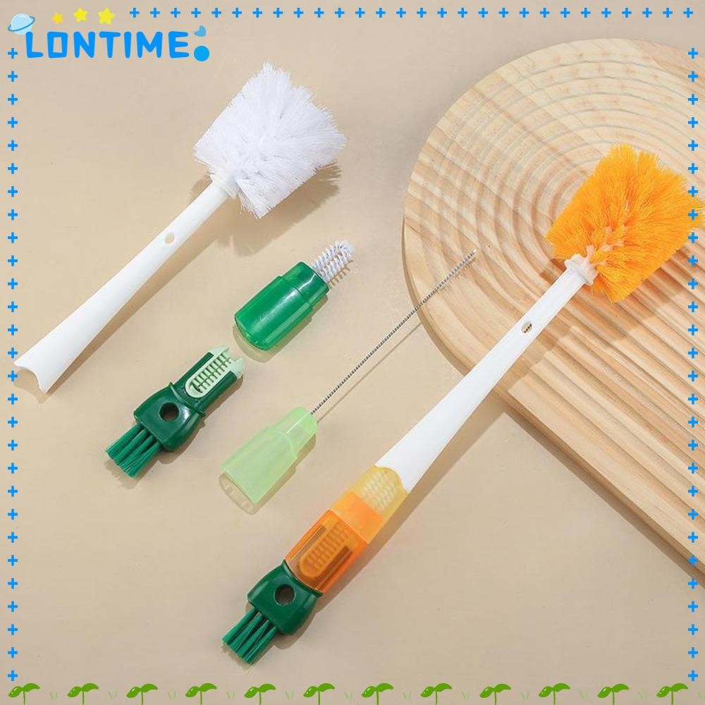 LONTIME น้ํายาล้างขวดน้ํา, แปรงทําความสะอาดถ้วยด้ามยาว 5 in 1, แปรงล้างถ้วยแบบถอดได้อเนกประสงค์ที่สร้างสรรค์, เครื่องมือทําความสะอาดขวดนมแก้ว