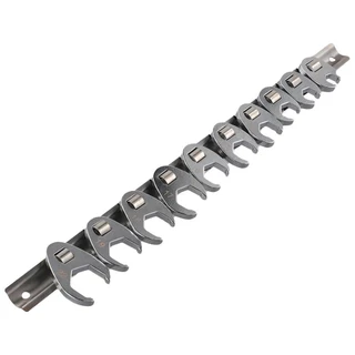 QUIBLO 10 ชิ้น/เซ็ต Crowfoot ประแจ,เหล็กคาร์บอน 3/8 นิ้วไดรฟ์ Open End Spanner, เมตริกเท้า 10-22 มม.ฮอร์นประแจสําหรับประแจแรงบิดชุดคีย์