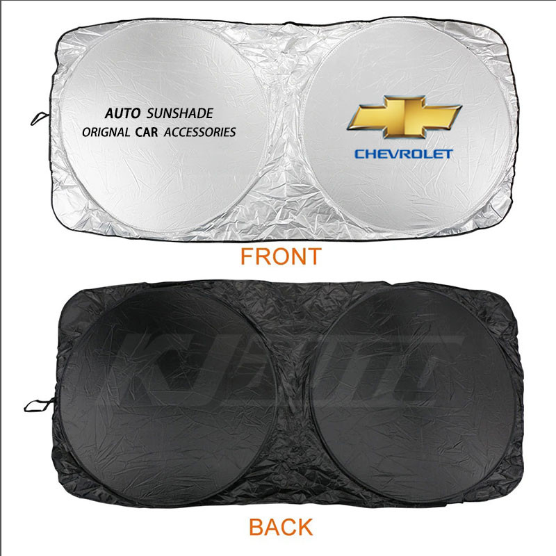 Chevrolet กระจกรถยนต์ด้านหน้า Sun Shade สําหรับ Chevrolet Cruze Spin Onix Omega Sonic Aveo Captiva Spark Colorado Tracker Sun Visor Hunter Protector ด้านหน้า SunShade